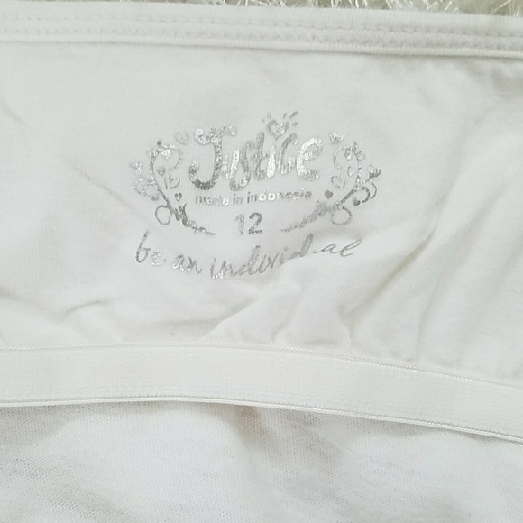 White cami, gold/silver design on front, size 12 - Picture 4 of 4